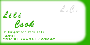 lili csok business card